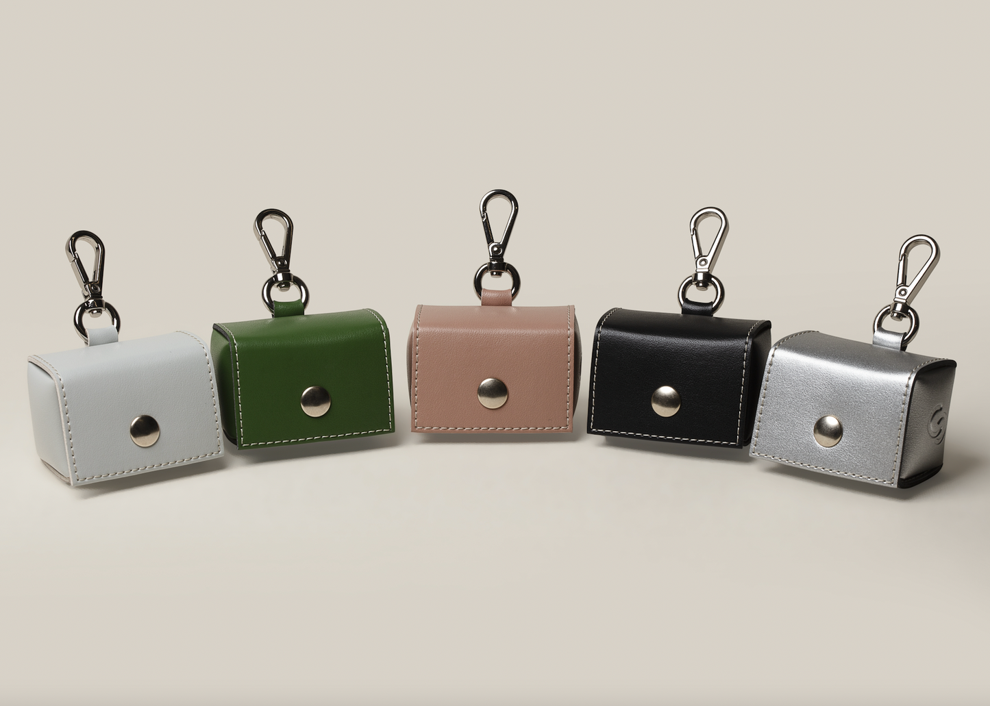 Apple leather poo bag holder