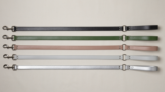 Blush pink apple leather lead